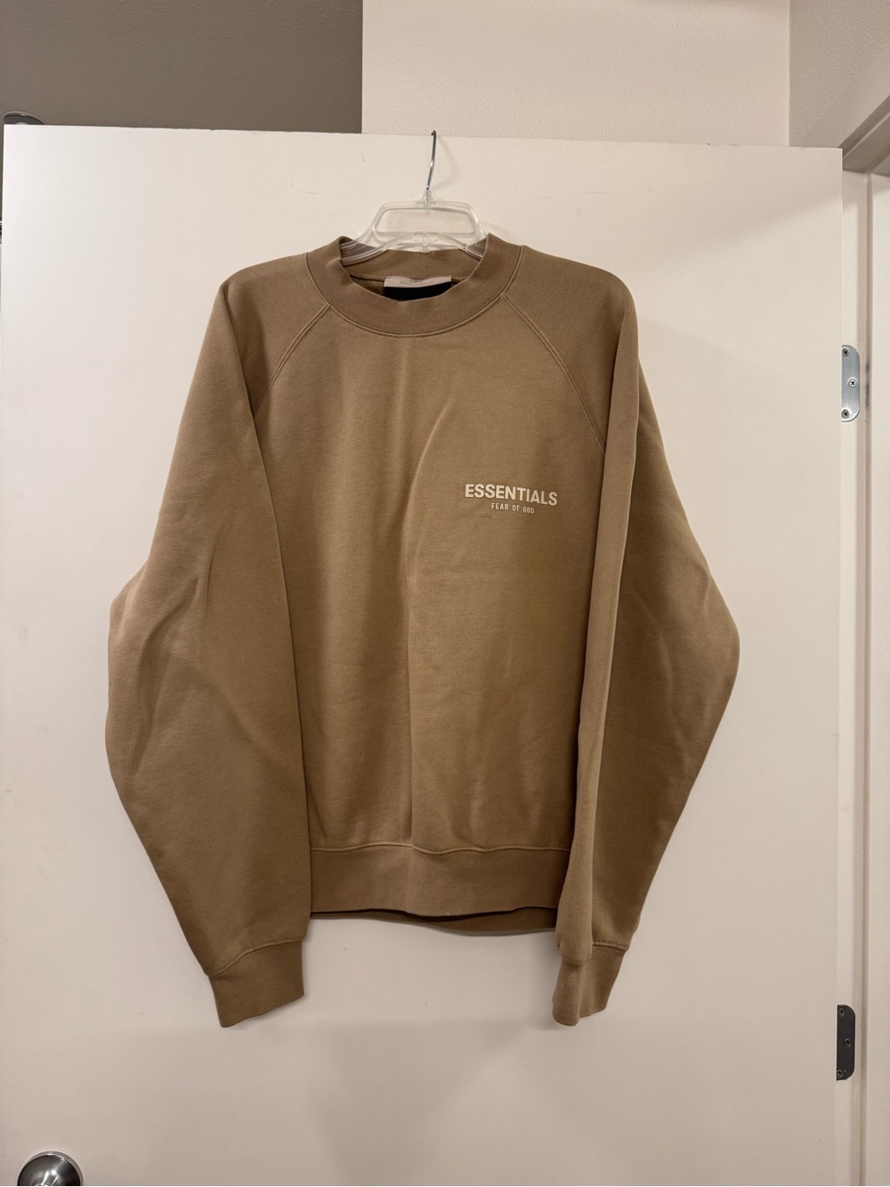 ESSENTIALS Men’s Taupe Crewneck Sweatshirt - Size S
